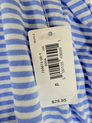 Gap Body Modal Pajamas XL Set Top Shorts Womens Blue Stripe Short Sleeve New NWT