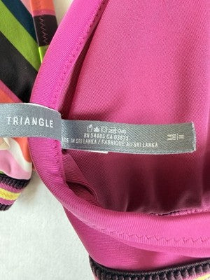 Aerie Bikini Top Medium Triangle Lot 2 Pink Striped