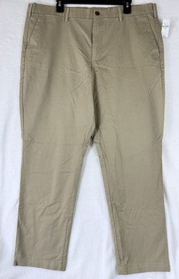 Gap Khaki Pants Men 40x30 Performance Straight Leg Tan Beige New NWT