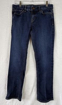 Gap Jeans Women 30 Short Real Straight Leg Dark Blue Denim