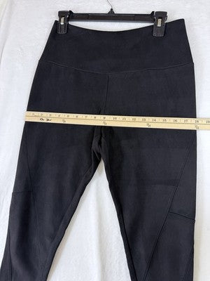 Women With Control Leggings Small Petite Black Faux Suede Womens Slimming SP