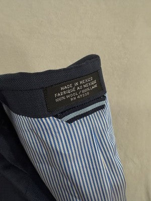 Tommy Hilfiger Blazer Men’s 42 Regular Blue 100% Wool 2 Button Suit Jacket