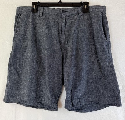 Banana Republic Linen Blend Shorts 36 Mens Blue 11”