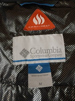 Columbia Jacket Men Medium Omni Heat Black Puffer Fill Zip Lightweight