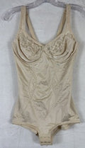 Adonna Shapewear 36C Bodysuit Vintage Beige Womens 7261 Girdle Underwire