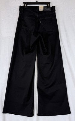 Levis 318 Shaping Wide Leg Jeans 25 Womens Black 25x30 Levi’s New NWT