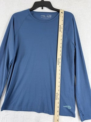 Reel Life Womens Large Top Blue Jax Beach Fishing Long Sleeve UV Shirt