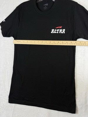 Altra Running T Shirt Mens XS Black Short Sleeve Stay Out There Crew Neck Tee