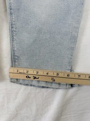 Old Navy Maternity Capri Jeans 6 Light Blue Denim Full Panel Womens