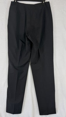 Piazza Sempione 48 Pants Wool Black Side Zip Womens