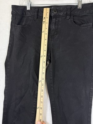 American Eagle Jeans Women 10 Short Jeggings Black Skinny Denim
