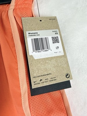 Nike Tempo Running Shorts Womens XS Dri FIT Mid Rise Brief Lined Orange New NWT
