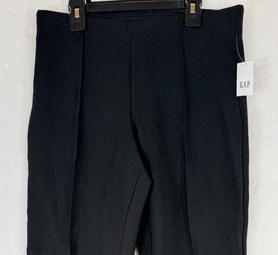 Gap High Rise Double Knit Crop Kick Pants Medium Petite Womens Black New NWT
