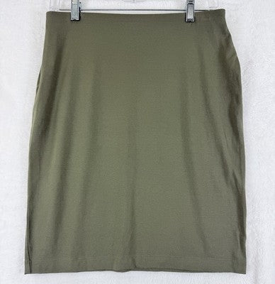 J Jill Wearever XS Petite Knit Skirt Pull On Green Short Stretch XSP