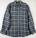 LL Bean Flannel Shirt XL Mens Blue Plaid Long Sleeve Button Down