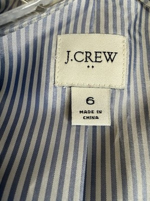 J Crew Blazer 6 Women Jacket Gray Herringbone Wool Schoolboy Ecole New Sample