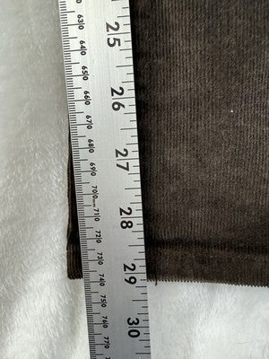 St John’s Bay Corduroy Pants 14 Petite Chocolate Brown Straight Leg Women NEW