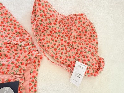 Baby Gap Rash Guard Swim Set 3-6 Months Swimsuit Pink Floral Long Sleeve New NWT