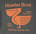 Howler Brother T Shirt Small Gray Mens Pelican Postage Short Sleeve Pocket New