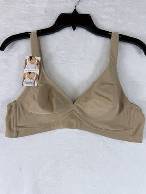 Lilyette Bra 38C Back Smoothing Beige 948 Wireless Soft Cup Beige Womens New NWT