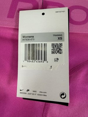 Nike Women's Pro Shorts XS Pink Mid Rise 3" Workout Gym New NWT