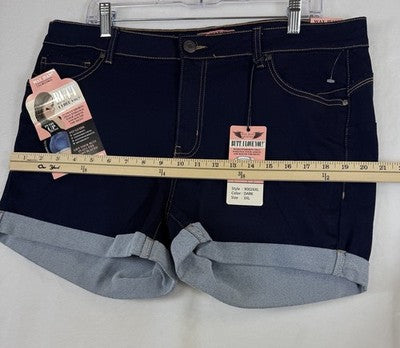 Wax Jeans But I Love You Shorts 3X Dark Blue Butt Lifting Jean 3” Womens New