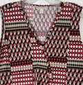 Dana Buchman Top Large Sleeveless Blouse Red Print Womens Polyester Stretch