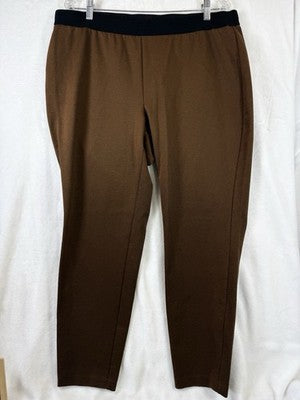 Talbots Pants 16W SoHo Leggings Womens Clothing Pull On Stretch Brown