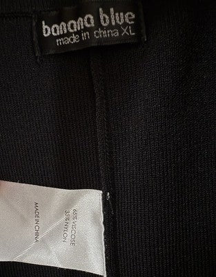 Banana Blue Label Pants XL Black Wide Leg Australian Designer Knit Womens $329
