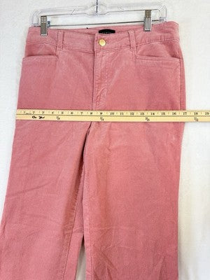 Talbots Corduroy Flare Leg Pants 4 Womens Rose Pink High Waist