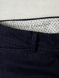 Talbots Perfect Shorts 6 Petite 6P Navy Blue Womens Bermuda Cotton Stretch
