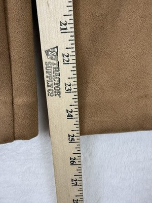 Ann Taylor Loft Faux Suede Crop Pants 00 Womens Brown Straight Leg
