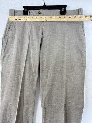 Vineyard Vines Dress Pants Mens 33x32 Beige Made In Italy Straight Fit Cotton