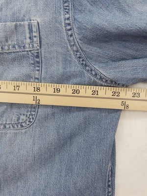 American Eagle Denim Shirt Mens Super Soft Blue Long Sleeve Button Up
