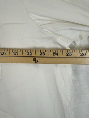 Calvin Klein Shirt 1X Womens Blouse Button Up White Ruffle Sleeve Womens New