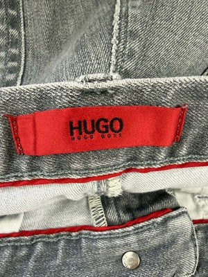 Hugo Boss Jeans Men 34x32 Grey Gray Slim Fit Straight Leg