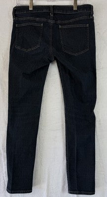 Uniqlo Jeans Womens 29 Dark Blue Slim Mid Rise