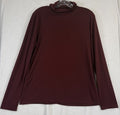 Gap Stretch Jersey Turtleneck Top Large Womens Burgundy Red Long Sleeve Tee