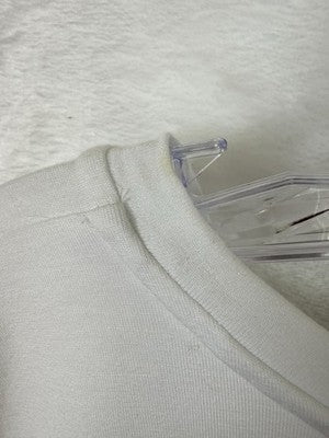 Eileen Fisher Crew Neck Box Top Large Tee White Short Sleeve Womens *FlawRead
