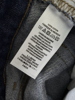 LL Bean Double L Jeans 36x32 Relaxed Fit Mens Blue 100% Cotton Poplin