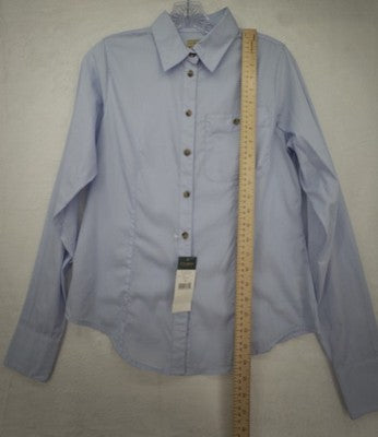 CC Filson Feather Cloth Shirt Small Women Blue Button Up Long Sleeve Top New NWT