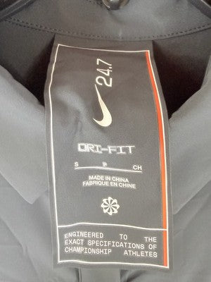 Nike 24.7 Perfect Stretch Shirt Small Women Long Sleeve Oversized Black Top NEW
