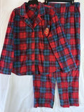 Lauren Ralph Lauren XL Pajamas Fleece Red Blue Tartan Plaid Pajama Set Women