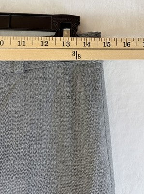 Banana Republic Sloan Pants Size 0 Gray Herringbone Womens Button Hem