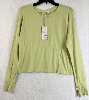 Calia Seamless Top XL Lime Green Long Sleeve Workout Womens New NWT *FlawRead