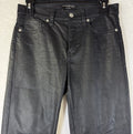 Banana Republic Coated Jeans Black 27 4 Petite Womens Slim High Rise Denim