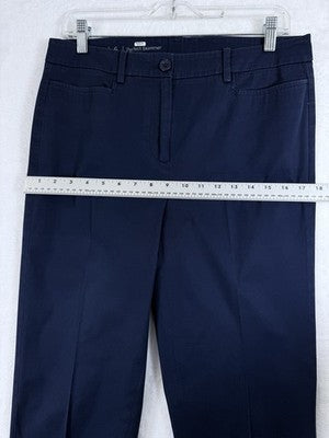 Talbots Perfect Skimmer Pants 6 Navy Blue Womens Capri Chino Chinos