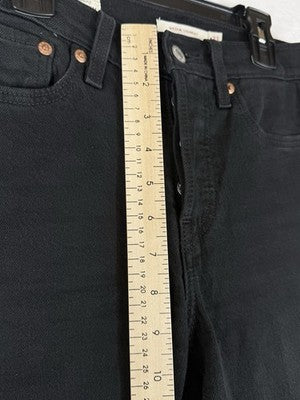 Levis Wedgie Straight 23 Jeans Womens Black 23x28 Button Fly Levi’s