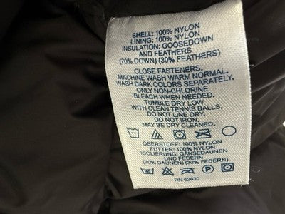 Lands End Puffer Vest Mens Small Black Down Snap Front Pockets