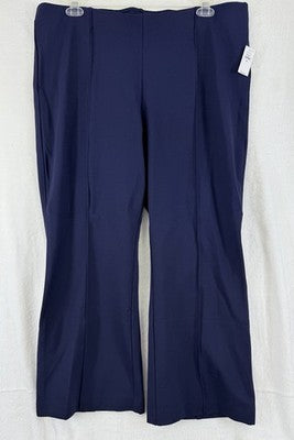 Gap Double Knit Ponte Crop Kick Pants XXL Women Navy Blue Pull On New NWT